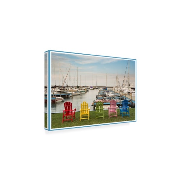 Monte Nagler 'Five Chairs Port Sanilac Michigan Color' Canvas Art,30x47